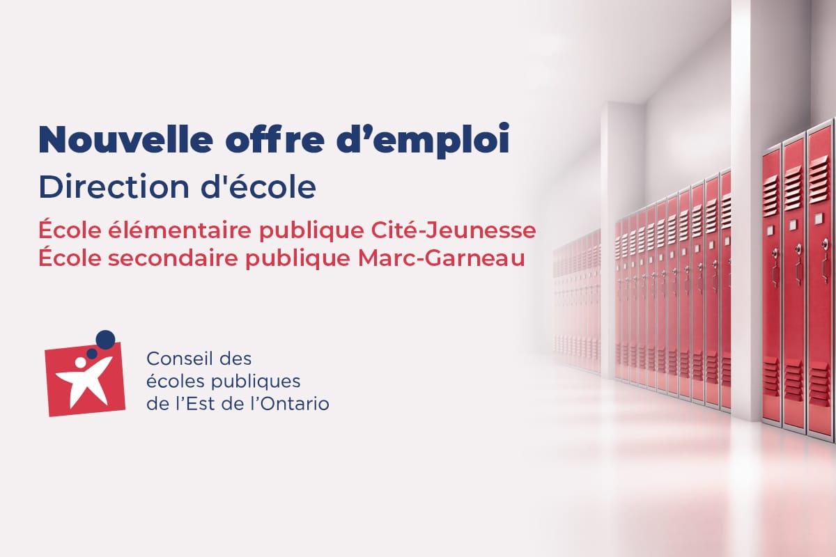 Direction d’école – ÉÉP Cité-Jeunesse et ÉSP Marc-Garneau
