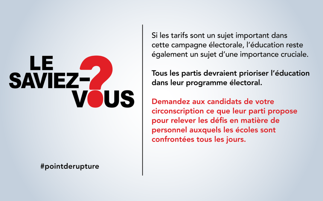 L’éducation doit être une priorité